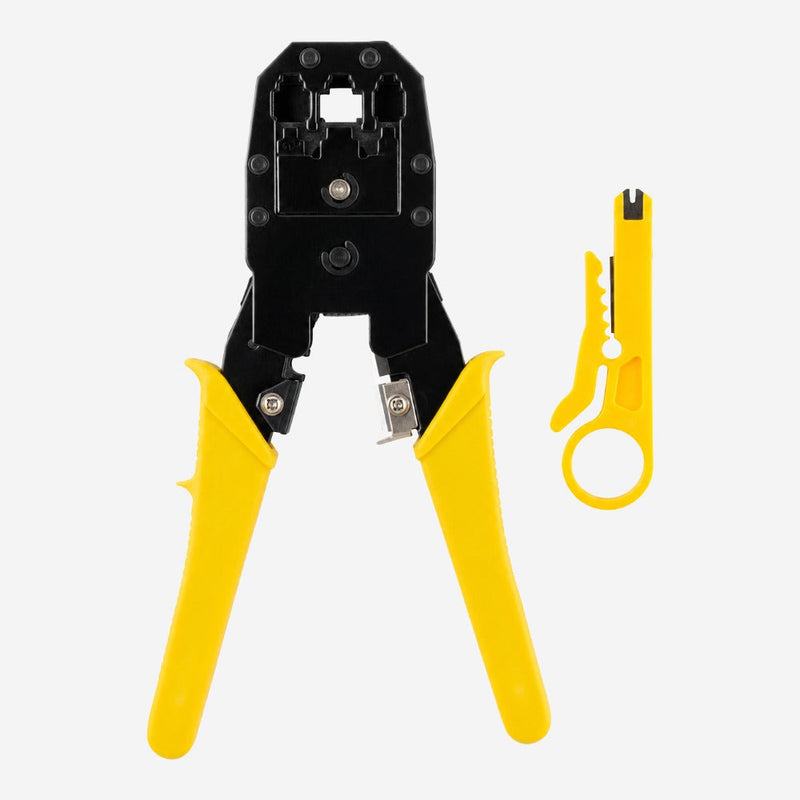 Alicate para Crimpar RJ11 RJ45 com Chave para Keystone Eda 0JB