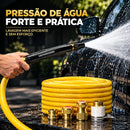 Bico Pulverizador Metálico Alta Pressão Ajustável para Mangueira | Lava Carro, Jardim e Calçada