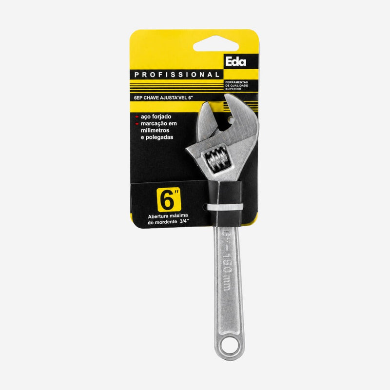 Chave Ajustável 6" 150mm para Ajustes e Manutenção Eda 6EP