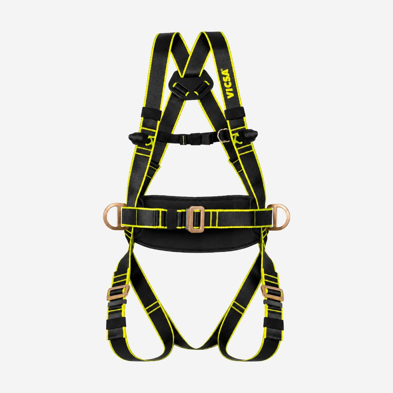 Cinto Paraquedista Abdominal para Espaço Confinado com Apoio Lombar Fita Poliéster 45mm 4 Pontos de Conexão VICSA VIC20530 CA 51146