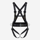 Cinto Paraquedista Abdominal para Trabalho em Altura Retardante à Chama 4 Pontos de Conexão Fita Poliéster 45mm Preto MG Cinto MULT 2010B CA 35529