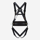 Cinto Paraquedista Abdominal para Trabalho em Altura Retardante à Chama 4 Pontos de Conexão Fita Poliéster 45mm Preto MG Cinto MULT 2010B CA 35529