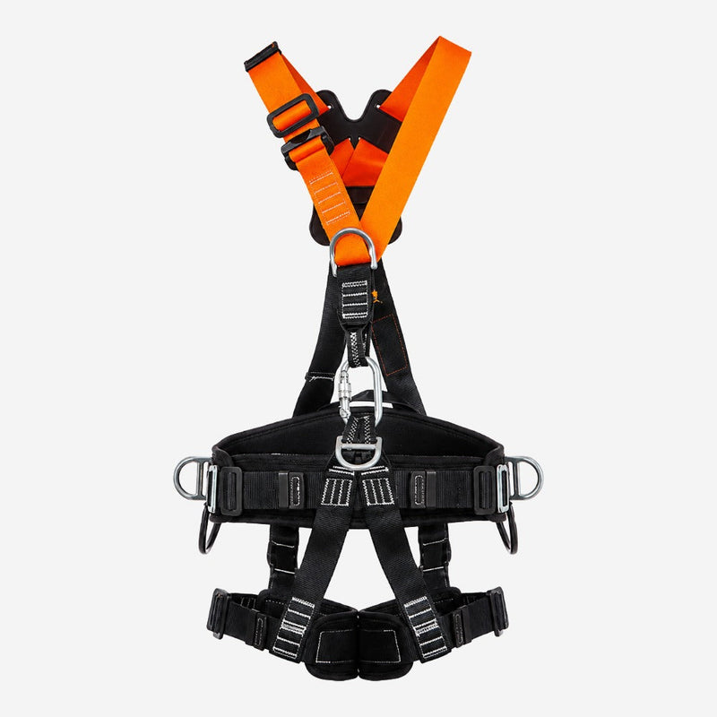 Cinto Paraquedista Abdominal para Trabalho em Altura com Apoio Lombar Almofadado 5 Pontos de Conexão Fita Poliéster 45mm MG Cinto MULT 2012A CA 35531