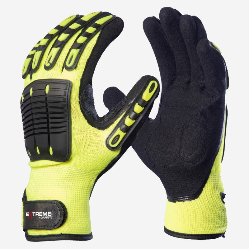 Luva de Proteção Anticorte Impacto e Calor para Ferramentas Náilon e Spandex Amarelo e Preto Danny Extreme Flex DA-43.800 CA 31901