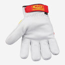 Luva de Proteção Anticorte Impacto e Calor para Serviços Pesados Couro de Cabra Branco TPR Amarelo Ansell RINGERS R665 CA 44320