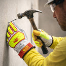 Luva de Proteção Anticorte Impacto e Calor para Serviços Pesados Couro de Cabra Branco TPR Amarelo Ansell RINGERS R665 CA 44320