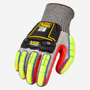 Luva de Proteção Anticorte Impacto e Calor para Óleo e Gás HPPE Vermelho Banho Nitrílico Arenoso Ansell RINGERS R065 CA 44333