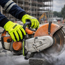 Luva de Proteção Anticorte Impacto e Abrasão para Mineração Fibra Amarela Palma Reforçada Ansell EDGE 48-205 CA 42709