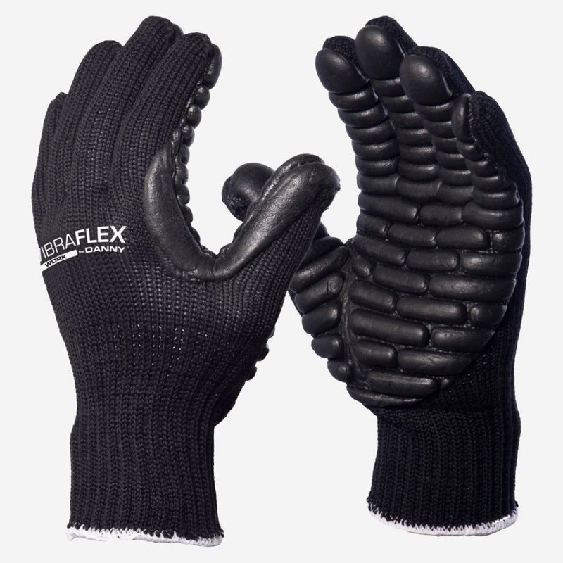 Luva de Proteção Antivibração Corte e Calor Algodão Preto Gomos de Neoprene para Uso Profissional Danny Vibraflex Work DA-4.000 CA 44549